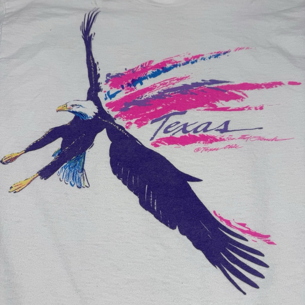 Vintage Texas Bald Eagle T-shirt Single Stitch Anvil Size Large